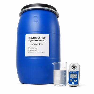 Maltitol Syrup 75/50 80/55 85/55 Food Grade Hydrogenated Starch Hydrolysate for Pastry and Candy, Wholesale and Bulk Supply