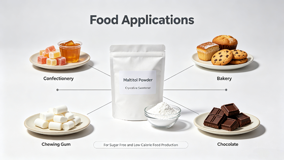 Maltitol Powder Food Grade GRAS, E965 CAS 585-88-6, Non-Cariogenic Sweetener for GRAS, 25kg PP Bag, Bulk Supply
