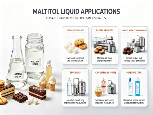 China Manufacturer Viscous Maltitol Syrup FCC Standard Sweetener Moisturizer Raw Material For Sugar‑free Food Cosmetic Toothpaste Making