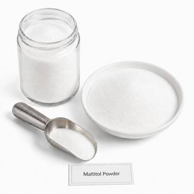 Food Grade Crystalline Maltitol Powder D-Maltitol E965 CAS 585-88-6 Low Calorie Low Glycemic Index Sugar Alcohol Bulk Supply for Diabetic Friendly Food Sugar-Free Candy and Functional Snacks