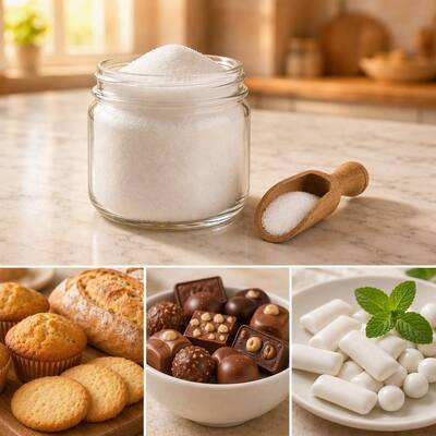 Food Grade Sorbitol Powder D-Glucitol E420 CAS 50-70-4 99% Min Crystalline Sugar Alcohol Sweetener Humectant for Confectionery Bakery Toothpaste