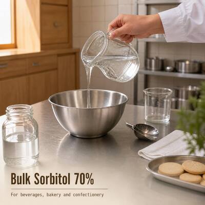 Sorbitol Solution 70% Liquid Sweetener and Humectant, Non-Crystalline BP/USP Food Grade, CAS 50-70-4 INS 420 E420, 275 kg Drum Bulk Supply