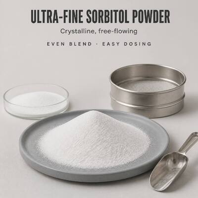 Sorbitol Powder 25kg Bag Wholesale Price, Food Grade, Cosmetic Grade & USP/BP/EP Pharma Grade E420 Bulk Sweetener Supplier for Confectionery, Chewing Gum and Cosmetic Factories, CAS 50-70-4