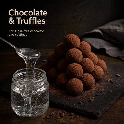 Liquid Maltitol Syrup for Sugar-Free Chocolate, Candy and Chewing Gum Formulations, Non-Cariogenic Low Calorie Bulk Sweetener for Confectionery and Food Manufacturers, Smooth Mouthfeel