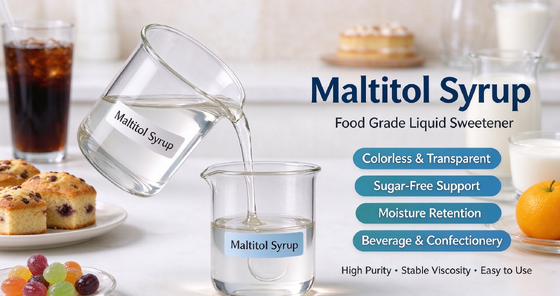 Maltitol Syrup Food Grade 75/50, E965 CAS 585-88-6, Non-Crystallizing Sweetener for Candy, 250kg Drum, Bulk Supply
