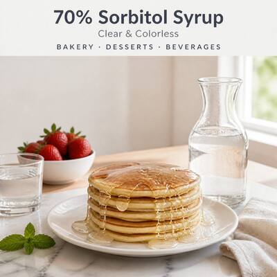 Sorbitol Solution 70% Food Grade, E420 D-Glucitol, Non-Crystallizing Sugar Alcohol Polyol for Bakery Filling, 250kg Drum