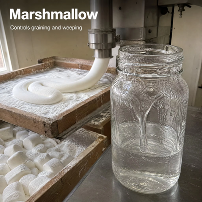 Maltitol Syrup 80/55 for Nougat, Marshmallow and Soft Caramel, E965 Non-Crystallizing Sweetener, Anti-Graining Binder, 275kg Drum Bulk