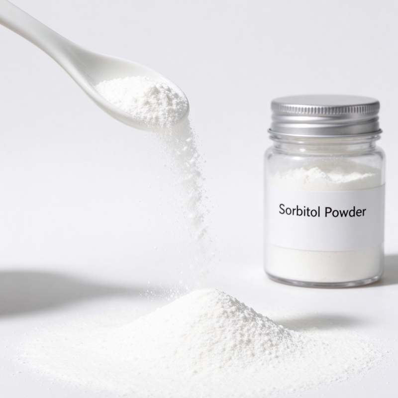 Sorbitol Powder Food Grade 60-80 Mesh, E420 D-Glucitol, Sugar Alcohol Humectant for 60-80 Mesh Granular, 25kg PP Bag